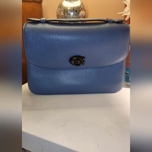 Coach Cassie Blue Leather Crossbody Bag
